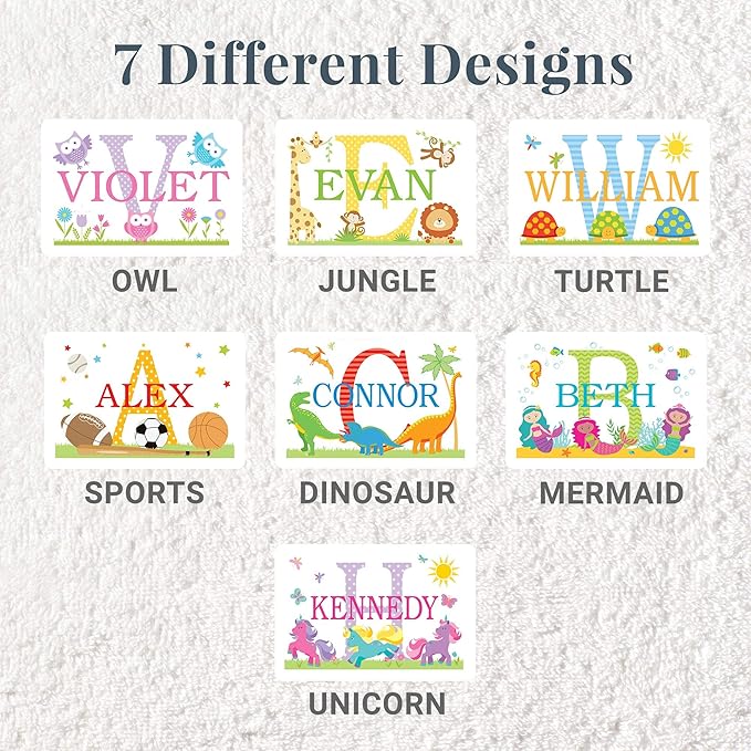 Let’s Make Memories Personalized My Own Name Step Stool - Children’s Step Stool - Sturdy Wood – Non-Toxic Paint, Sealer - Unicorn Design - Espresso - 14’Wx9.25”Lx8.75”H - Ages 3+