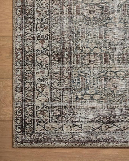 Loloi Amber Lewis Georgie Collection GER-10 Moss/Bark 18" x 18", .19" Pile Height, Sample Rug