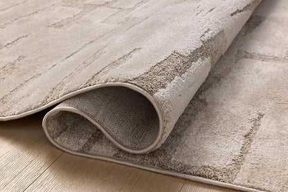 Loloi Amber Lewis Monty Collection MOT-04 Taupe/Beige 2'-7" x 4', .50" Pile Height, Area Rug