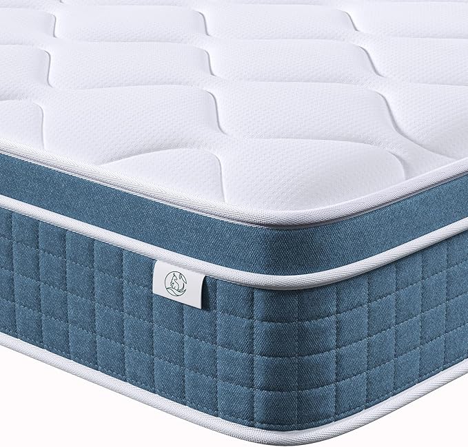 koorlian Twin XL Mattress, 8 Inch Hybrid Mattress Twin XL with Individual Pocket Springs and Pressure-Relieving Memory Foam, Breathable, Medium Firm Mattress in a Box 80"x39"x8"