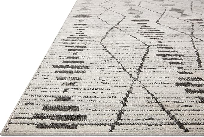 Loloi Kamala Collection KAM-02 Charcoal/Dove 6'-7" x 9'-6" Area Rug