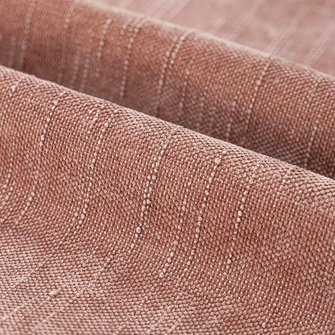 Foindtower Pack of 2 Textured Chenille Throw Decorative Pillow Covers Square Accent Solid Cushion Cover Neutral Farmhouse Pillow Case for Couch Sofa Bedroom Living Room 18x18 Inch,Dusty Pink