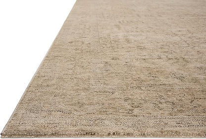 Loloi Magnolia Home by Joanna Gaines Junie Collection JUE-02 Oatmeal/Smoke 5'-3" x 5'-3", .38" Pile Height, Round Area Rug