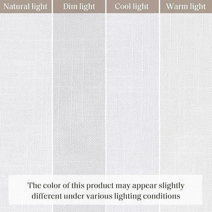 Madison Park Kyler Cordless Roman Shades - Single Panel, Lightweight Linen Blend Fabric, Natural Design, Easy Installation, Light Filtering Window Blind, Bedroom, Living Room Decor 29"W x 64"H White