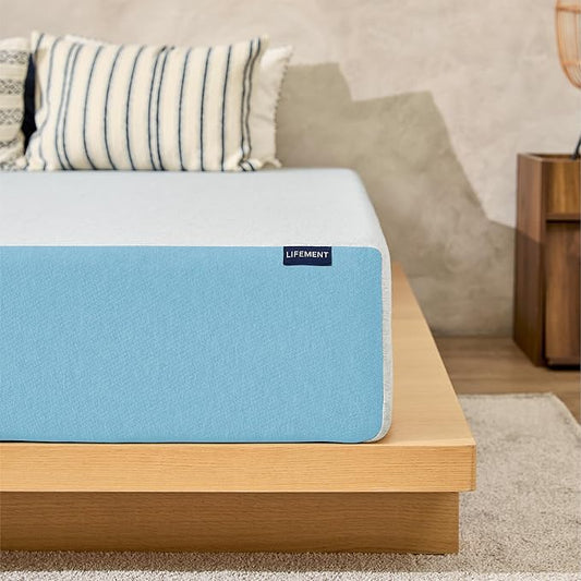 LIFEMENT Basic King Cooling Gel Infused Memory Foam Mattress in a Box | Medium Firm Bed, Fiberglass Free, Certified Pressure Relief Foam, Cooling Comfort Sleep, 6 Inch