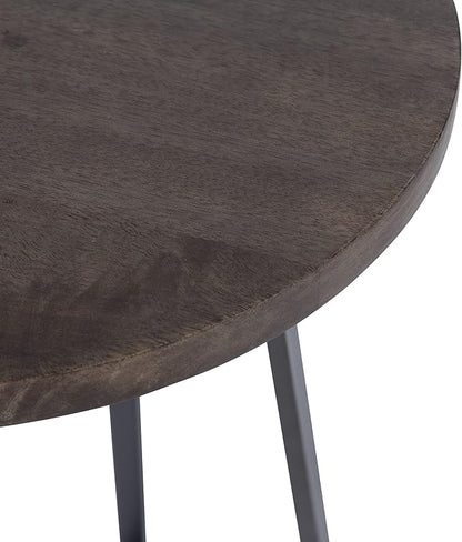 Kate and Laurel Zia Round Side Table, 15x15x26, Gray