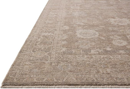 Loloi Chris Loves Julia Louisa Collection LOI-03 Taupe/Ivory 2'-7" x 10'-0", .38" Pile Height, Runner Rug