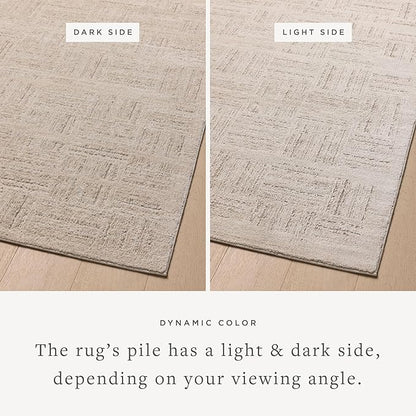 Loloi Amber Lewis Monty Collection MOT-01 Ivory/Taupe 2'-7" x 8'-0", .50" Pile Height, Runner Rug