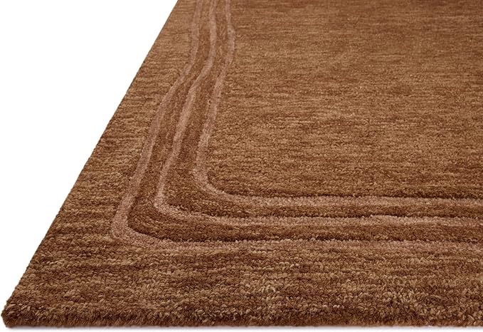 Loloi Leanne Ford Craven Collection CVN-02 Spice/Rose 9'-3" x 13' Area Rug Geometrical, Patterned, Neutral, Living Room, Bedroom, Dining Room
