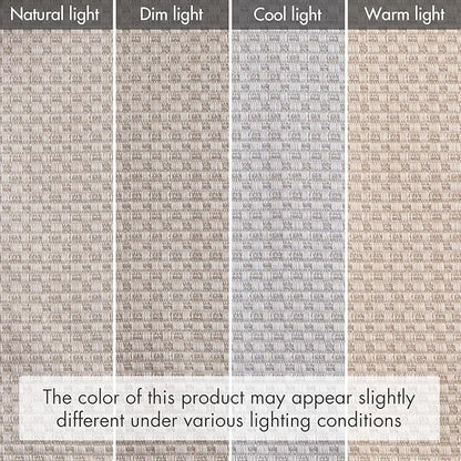 Madison Park Galen Cordless Roman Shade, 27"W x 64"H, Sheen Taupe – Room Darkening, Thermal Insulated, Energy Efficient Window Blind with Subtle Sheen Basketweave Fabric for Privacy