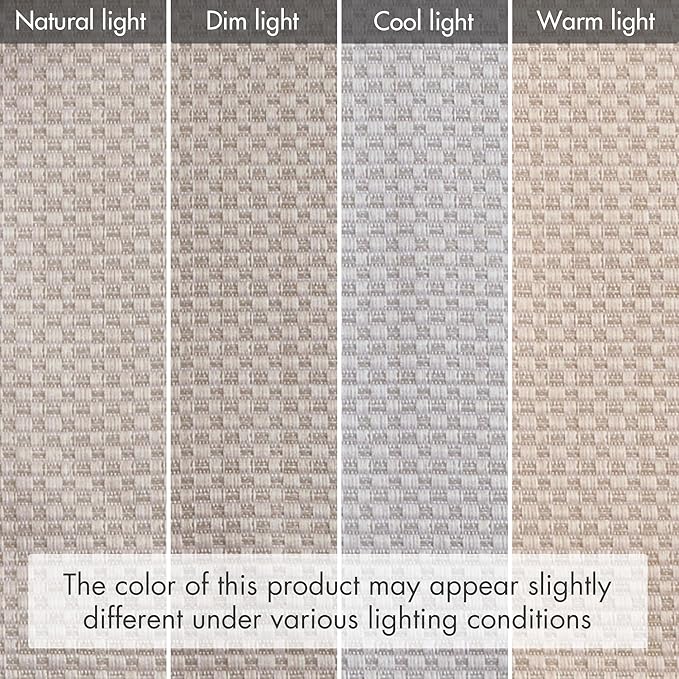 Madison Park Galen Cordless Roman Shade, 35"W x 64"H, Sheen Taupe – Room Darkening, Thermal Insulated, Energy Efficient Window Blind with Subtle Sheen Basketweave Fabric for Privacy