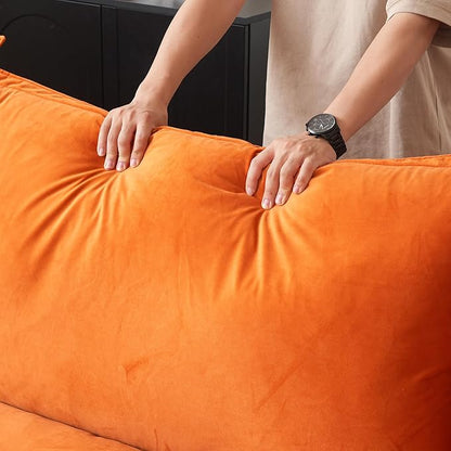 JACH Modular Sectional Couches for Living Room, 162" Deep 4 Seater Sectional Sofa, Cushion Covers Removable, Two Corners and Two Middle, Sofas Furniture for Living Room, Orange