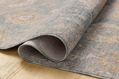 Loloi Chris Loves Julia Louisa Collection LOI-02 Ocean/Sunset 2'-7" x 8'-0", .38" Pile Height, Runner Rug