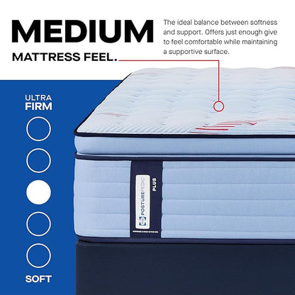 Sealy Posturepedic® Plus Glenshaw 15" Medium Pillowtop Innerspring Mattress - Twin Long
