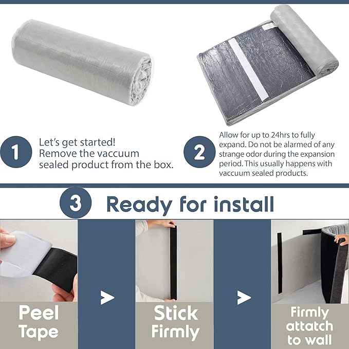 Nestl Upholstered King Headboard - Easy Assemble Channel Stitched Headboard King Size Bed - Wall Mounted Headboards with 3D Soundproof Wall Panels Peel & Stick Floating Headboards, Silver