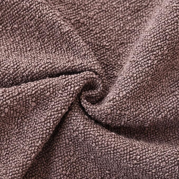 Foindtower Pack of 2 Textured Boucle Throw Pillow Covers Accent Solid Decorative Pillow Cases Cozy Woven Couch Cushion Case for Chair Sofa Bedroom Living Room Home Decor 20x20 Inch Dark Purple