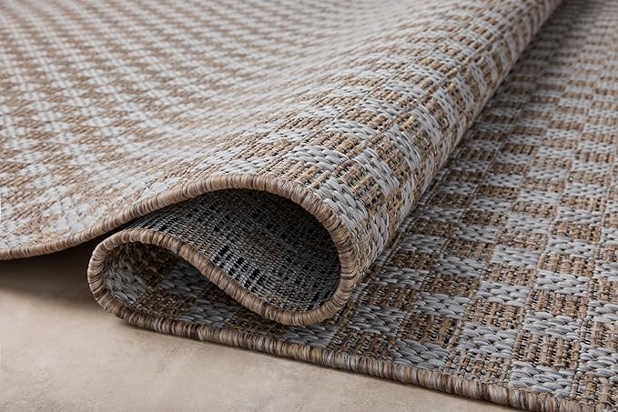 Loloi Amber Lewis Topanga Collection TOP-02 Natural/Silver 3'-11" x 5'-11" Indoor/Outdoor Accent Rug