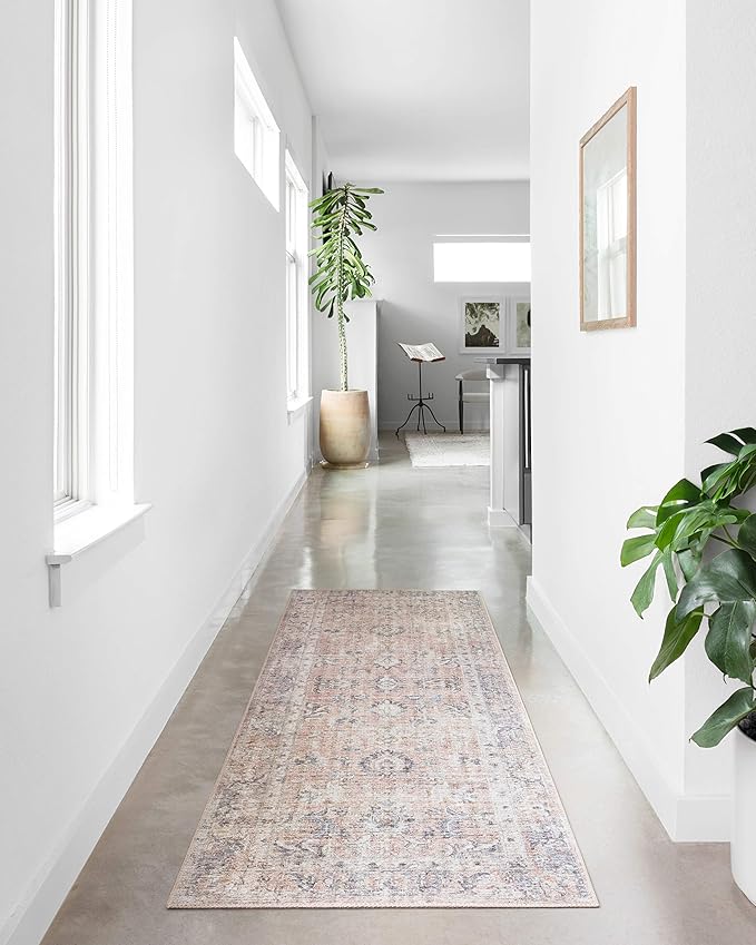 Loloi Skye Collection SKY-01 Blush/Grey 8'-0" x 8'-0" Round Area Rug