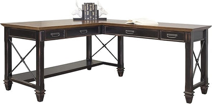 Martin Furniture Hartford Open L-Shaped Desk, Brown