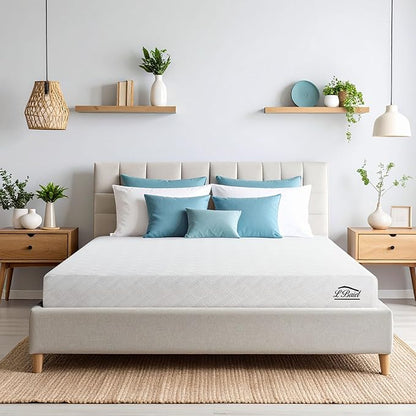 L’Baiet 8 Inch Gel Memory Foam Mattress, King Size - Bed in a Box - Medium Firm - Breathable Cooling-Gel Comfort Technology - Pressure Relief Comfy Support Soft Fabric Cover - CertiPUR-US Certified