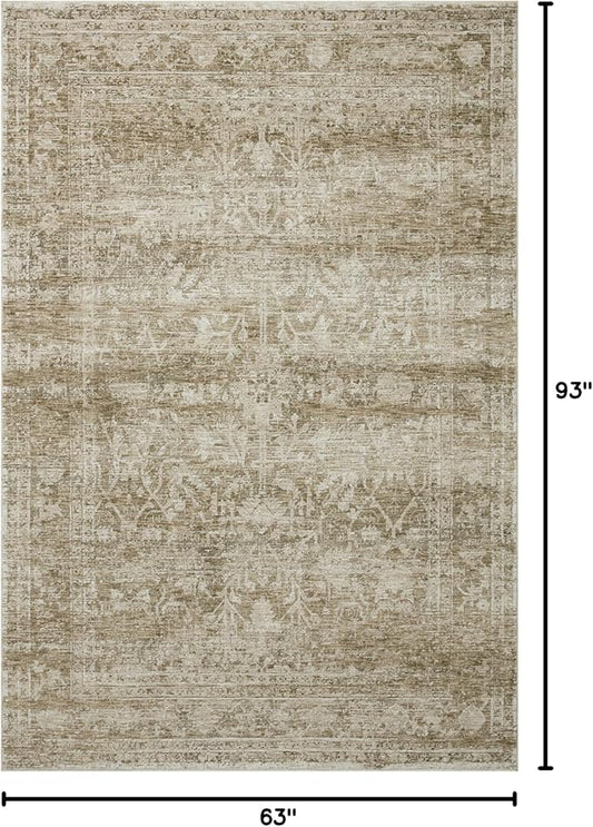 Loloi Amber Lewis Honora Collection HON-01 Khaki/Beige 5'-3" x 7'-9" Area Rug