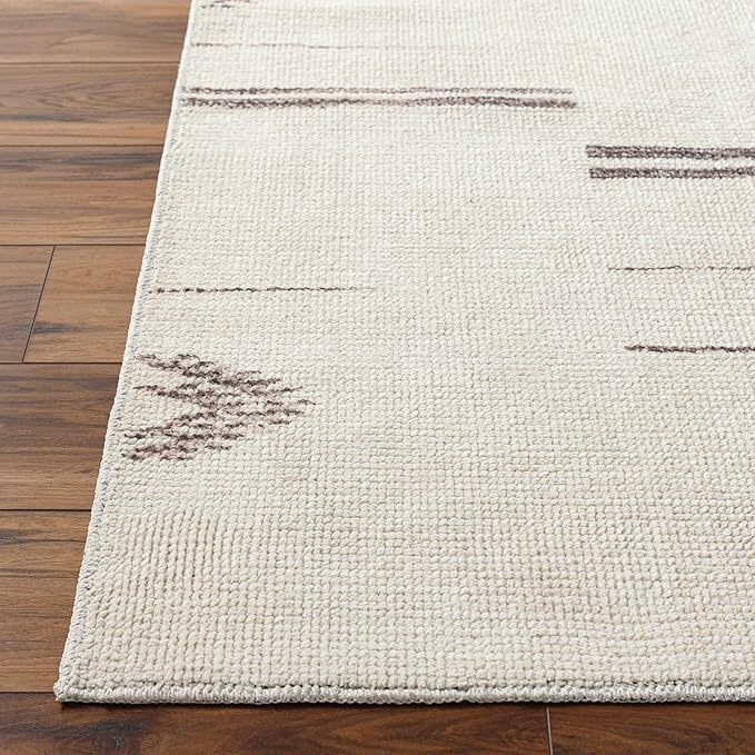 Livabliss x Becki Owens Rivi Moroccan Area Rug , 9'2" x 12', Cream/Charcoal