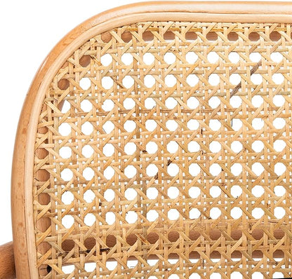 Safavieh Home Keiko White and Natural Cane Dining Chair