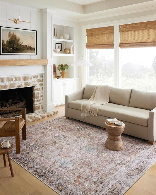 Loloi Adrian Collection ADR-05 Sunset/Charcoal 8'-6" x 11'-6", .19" Thick Area Rug