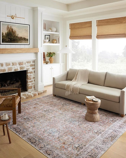 Loloi Adrian Collection ADR-05 Sunset/Charcoal 7'-6" x 9'-6", .19" Thick Area Rug