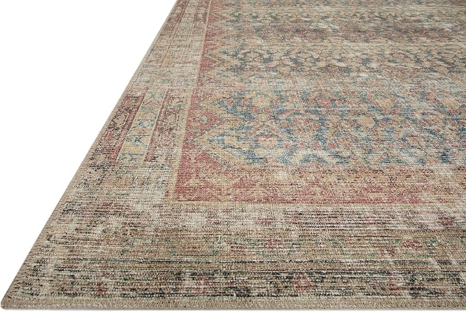 Loloi Angela Rose Aubrey Collection AUB-03 Ocean/Spice 7'-6" x 9'-6", .19" Pile Height, Area Rug