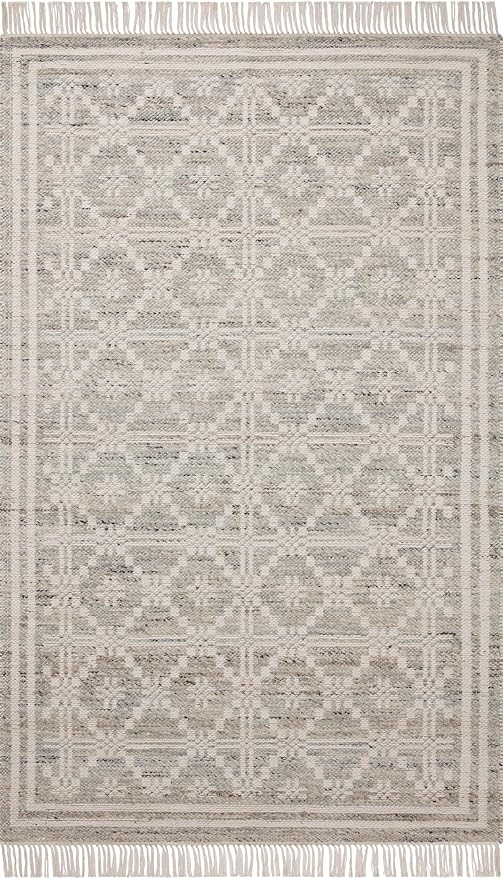 Loloi Angela Rose Rivers Collection RIV-02 Lagoon/Ivory 8'-6" x 11'-6" Reversible Area Rug