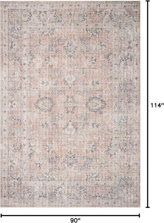 Loloi II Skye Collection SKY-01 Blush/Grey 7'-6" x 9'-6" Area Rug