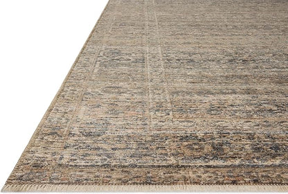Loloi Amber Lewis Molly Collection MOL-04 Navy/Blush 6'-7" x 9'-2" Low Pile Area Rug