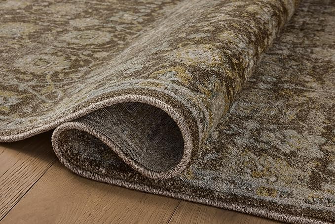 Loloi Magnolia Home by Joanna Gaines Mona Collection MOA-03 BARK/Natural 3'-7" x 5'-7" Accent Rug