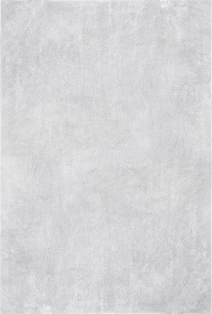 nuLOOM 6' x 9' Cozy Plush SuperiorWash Area Rug, Machine Washable, Non-Slip, Soft Fluffy Shag Carpet for Living Room Bedroom Kids Room Nursery Home Decor, Loni Light Grey