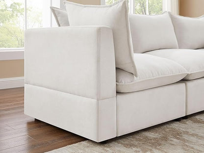 VANOMi Modular Sectional Sofa 6 Seater, Convertible Sectional Couch for Living Room with Rearrangeable Seats, U Shaped Sofa