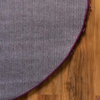 Unique Loom Solid Shag Collection Area Rug (3' 3" x 5' 3" Oval, Eggplant Purple)