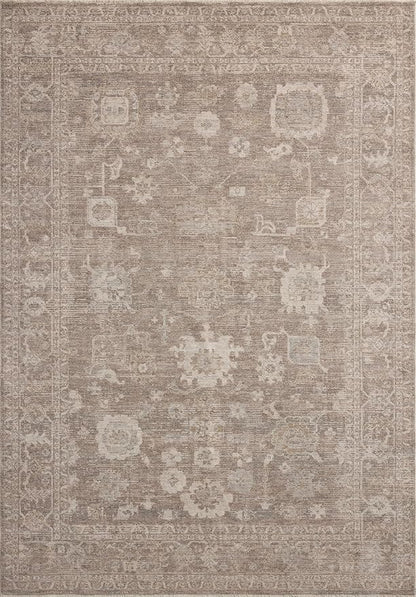 Loloi Chris Loves Julia Louisa Collection LOI-03 Taupe/Ivory 2'-7" x 12'-0", .38" Pile Height, Runner Rug