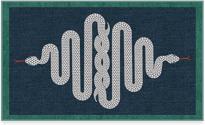 RUGGABLE x Jonathan Adler Machine Washable Modern Area Rug – Venom Sapphire 3x5, Stain-Resistant, Non-Slip – Small Rugs for Living Room, Bedroom, Hallway, Entryway & Office–with Cushioned Pad