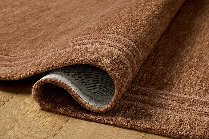 Loloi Leanne Ford Craven Collection CVN-02 Spice/Rose 2'-3" x 3'-9" Accent Rug Geometrical, Patterned, Neutral, Entryway, Mudroom, Bathroom, and Kitchen