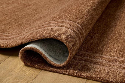 Loloi Leanne Ford Craven Collection CVN-02 Spice/Rose 2'-3" x 3'-9" Accent Rug Geometrical, Patterned, Neutral, Entryway, Mudroom, Bathroom, and Kitchen