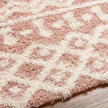 Livabliss Hapsburg Moroccan Shag Runner Area Rug, 2'7" x 7'3" , Dusty Pink