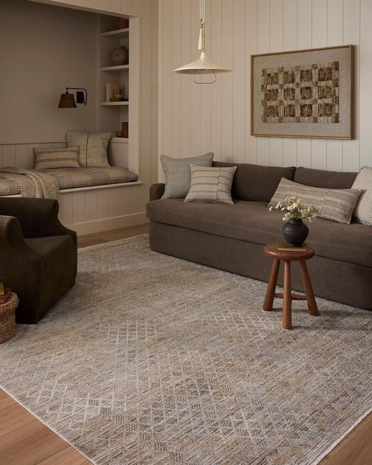 Loloi Amber Lewis Cali Collection CIL-03 Taupe/Multi 5'-3" x 7'-6", .25" Pile Height, Accent Rug