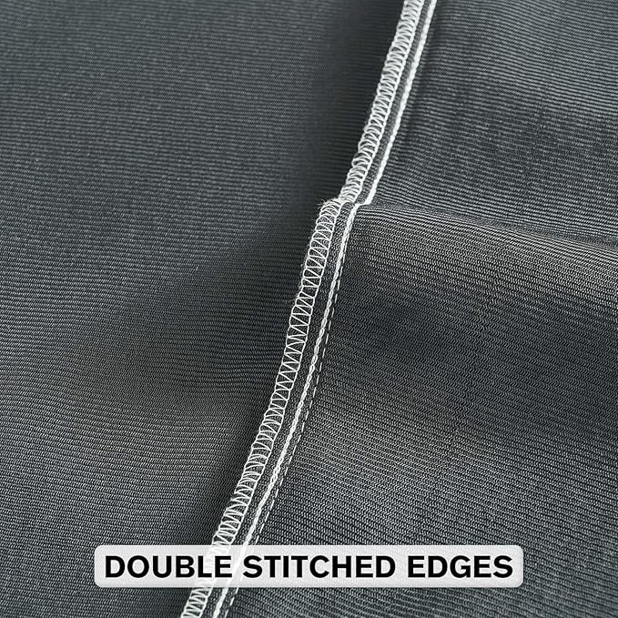 FUTEI Dark Grey Chenille Throw Pillow Covers 22x22 Inch Set of 2,Soft Striped & Diamond Textured Cushion Cases,Modern Home Decor for Couch Living Room