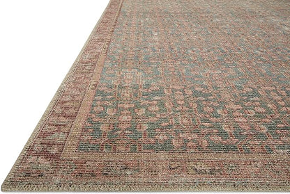 Loloi Angela Rose Aubrey Collection AUB-04 Blue/Terracotta 7'-6" x 9'-6", .19" Pile Height, Area Rug