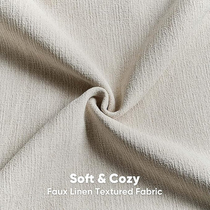 FUTEI Beige Chenille Decorative Throw Pillow Covers 12x20 Inch Set of 2,Soft Cozy Faux Linen Textured Lumbar Pillow Cases,Farmhouse Home Decor for Couch Living Room