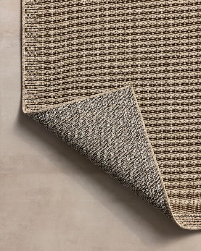 Loloi Chris Loves Julia Providence Collection PRC-02 Natural/Sand 5' x 7'-7", .12" Pile Height, Indoor/Outdoor Area Rug