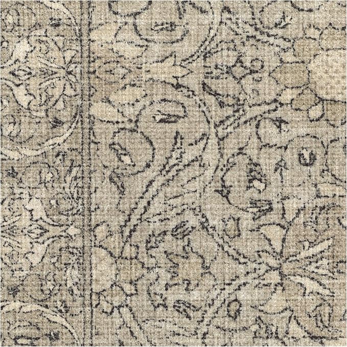 RUGGABLE x Morris & Co Washable Area Rug – Montreal Natural Stone 9x12, Stain-Resistant, Non-Slip – Large Machine Washable Rugs for Living Room, Bedroom, Hallway, Entryway & Office–with Standard Pad