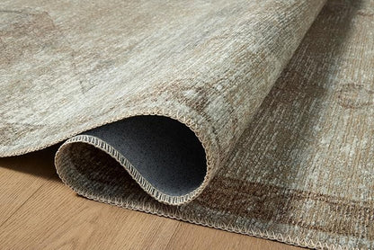 Loloi Amber Lewis Cambria Collection CBR-02 Mist/Natural 2'-0" x 5'-0" Accent Rug Jute, Neutral, Vintage Style, Antique Tone, Living, Bedroom, Dining, Carpet