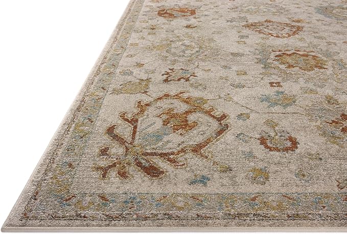 Loloi Magnolia Home by Joanna Gaines Mona Collection MOA-02 Oatmeal/Multi 7'-6" x 10' Area Rug